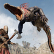 A monster attacks Kratos in God of War Ragnarok.